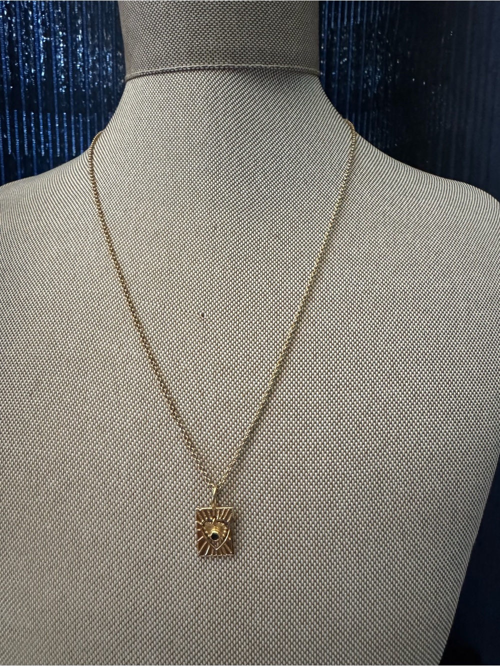 Sterling silver necklace with gold Sunburst Pendant Necklace 18 inches long